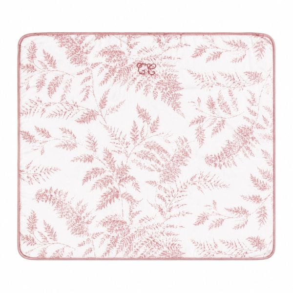Plaid bébé réversible imprimé Toile de Jouy Rose