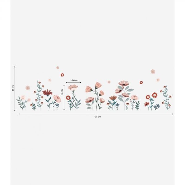 Planche de stickers 29.7 x 42 cm - Fleurs de l'océan - Océan Field