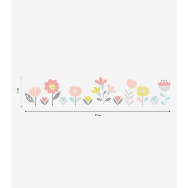 Planche de stickers 29.7 x 42 cm - Sweet bunnies fleurs