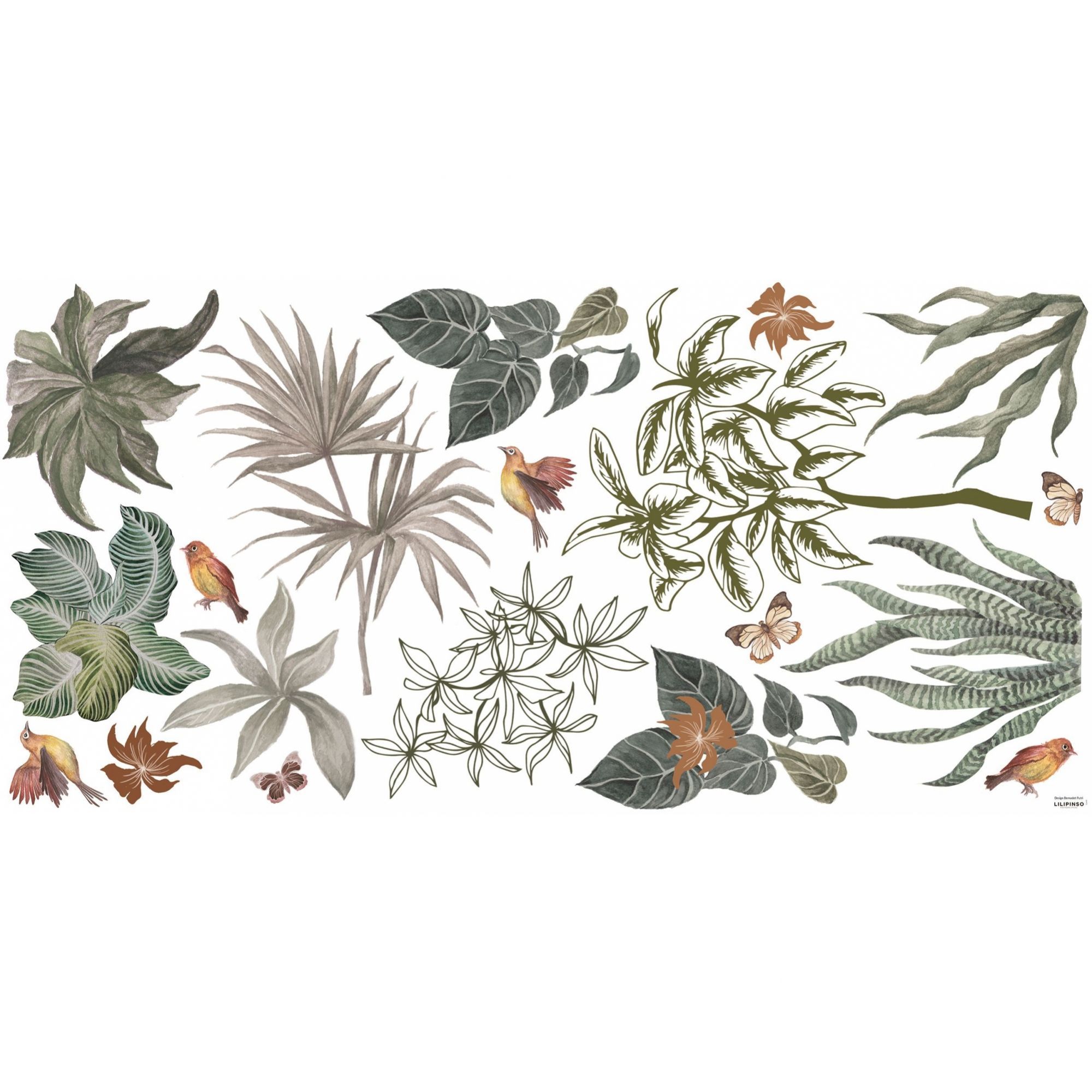 Sticker Lilipinso Grandes Fleurs des Champs 60 x 130 cm
