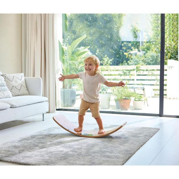 Planche d'équilibre interactive en bois