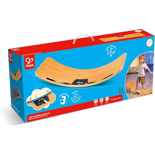 Planche d'équilibre interactive en bois