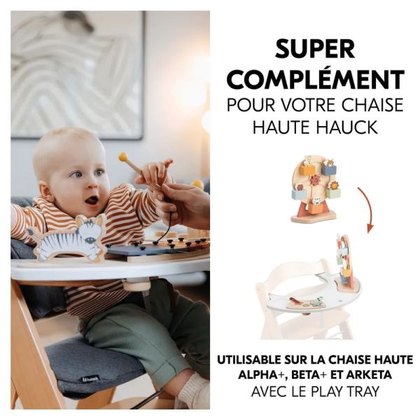 Jeux de plateau pour chaise haute en bois Fun Fair Animals