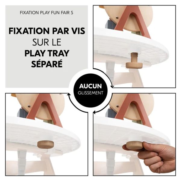 Jeux de plateau pour chaise haute en bois Fun Fair Animals