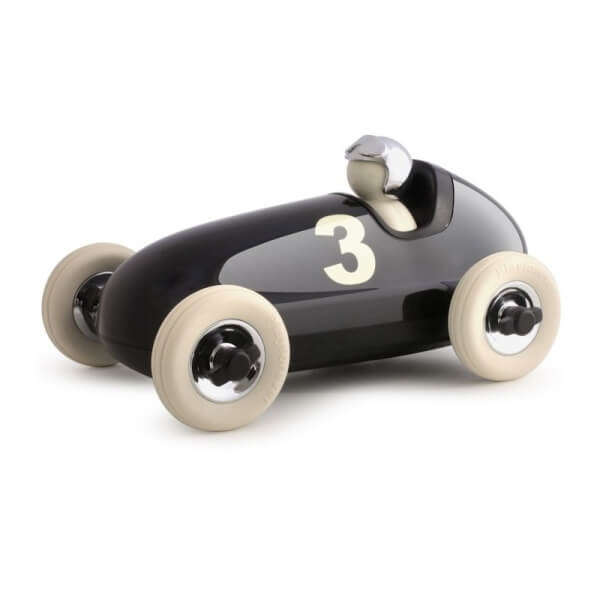 Voiture de course Bruno Noire et Chrome 26 cm