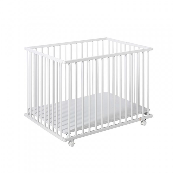 Parc bébé pliable Cécile 75 x 103 cm - Blanc