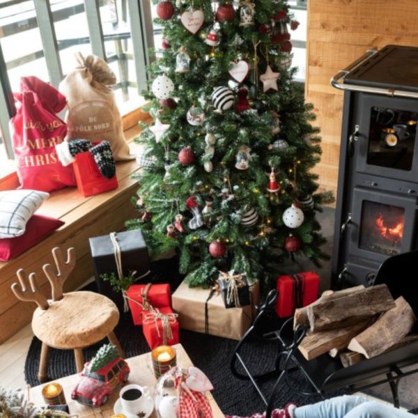 Lot de 2 sacs en jute de Noël Petit modèle