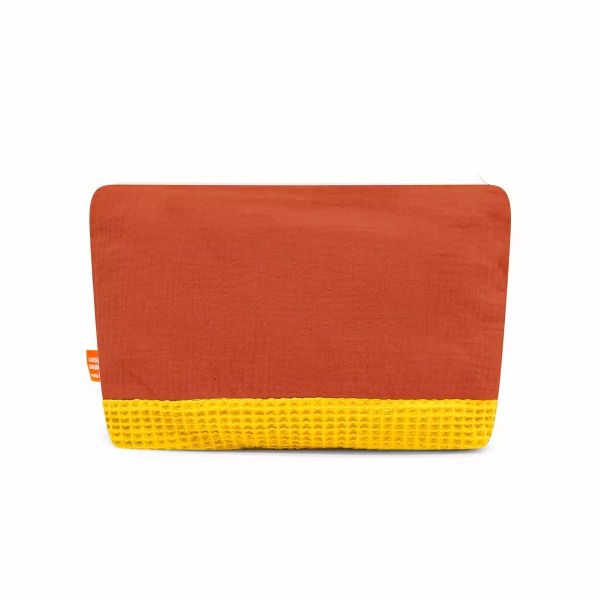 Pochette trousseau brique