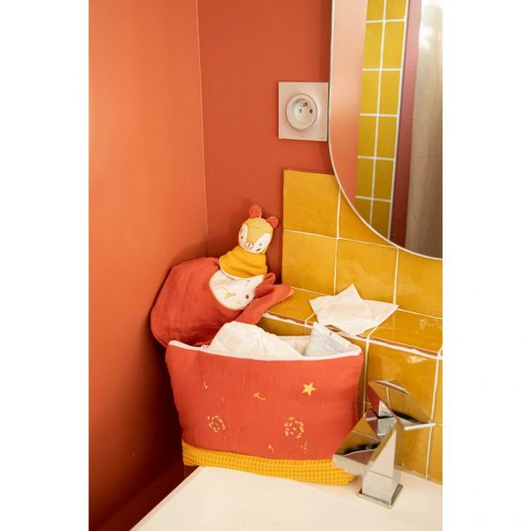 Pochette trousseau brique