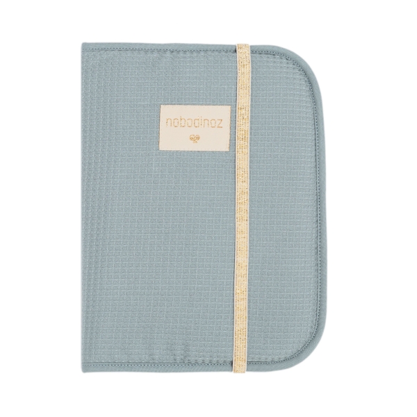 Protège carnet de santé Poema nid d'abeille Stone Blue