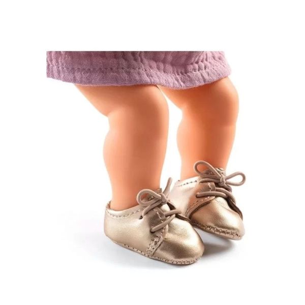 Chaussures dorées pour poupée Poméa