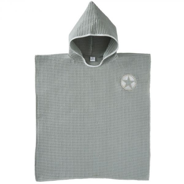 Poncho de bain nid d'abeille - Vert de gris