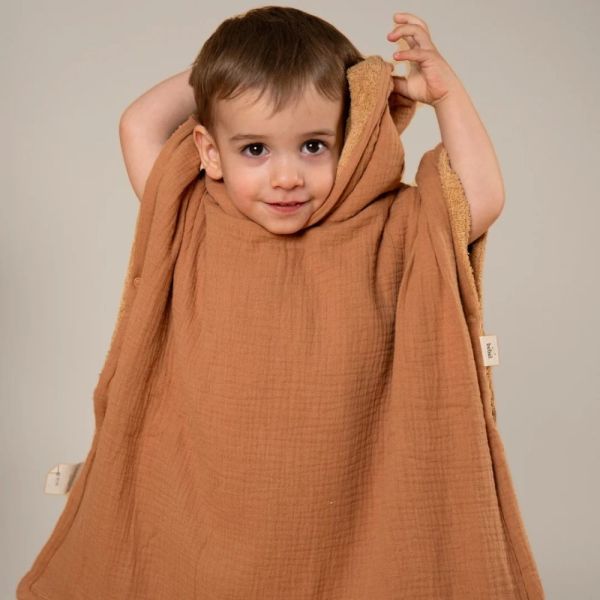 Poncho de bain enfant en éponge Camel 2-4 ans