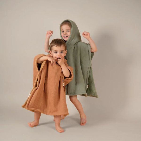 Poncho de bain enfant en éponge Camel 2-4 ans