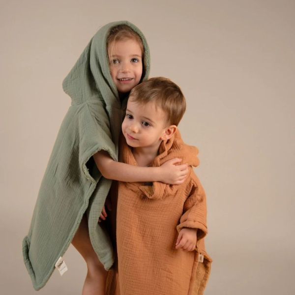 Poncho de bain enfant en éponge Camel 2-4 ans