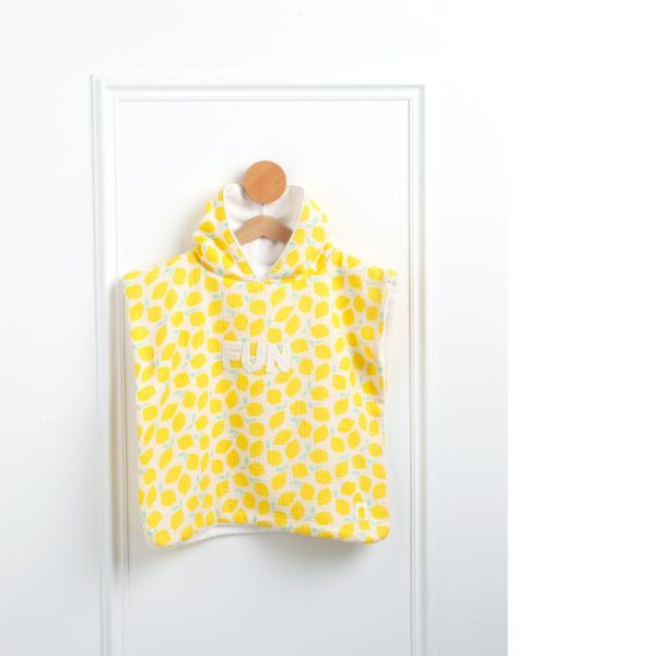 Poncho de bain citron