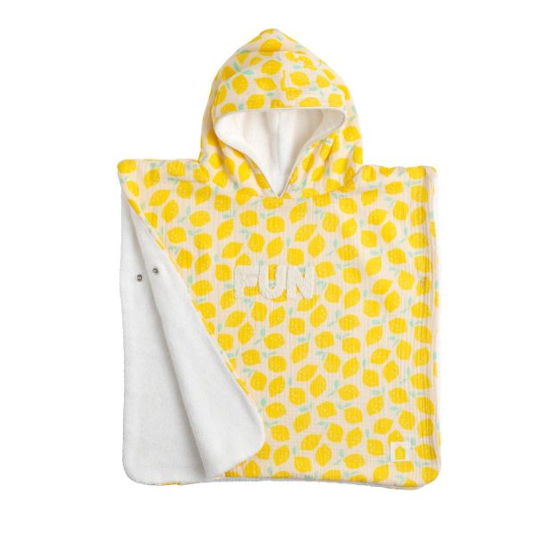 Poncho de bain citron