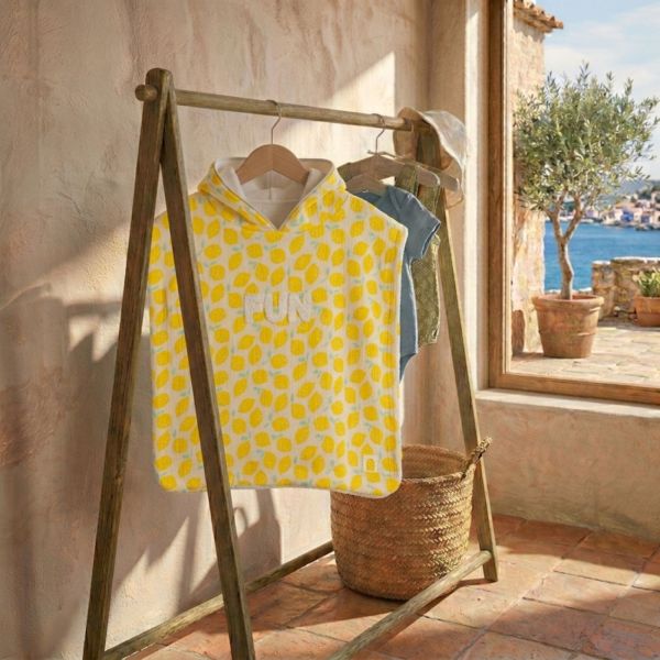 Poncho de bain citron