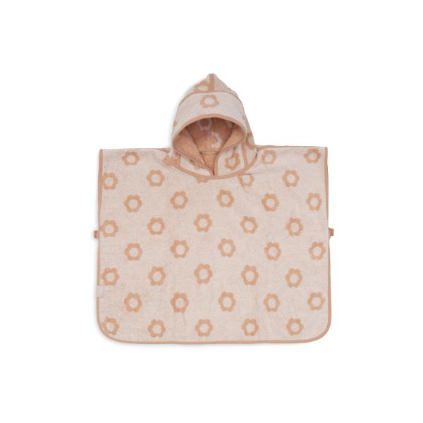 Poncho de bain éponge Jacquard réversible 1-3 ans Flower