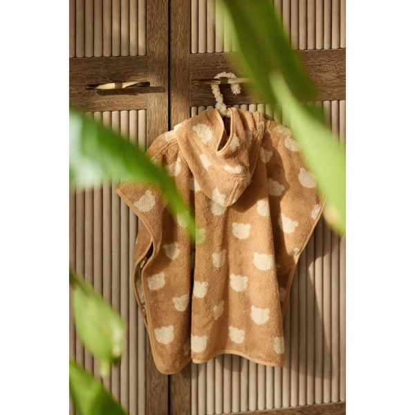 Poncho de bain éponge Jacquard réversible 1-3 ans Teddy Bear