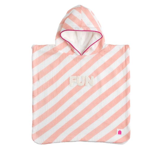 Poncho de bain rose