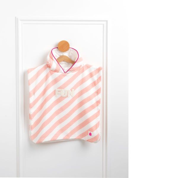 Poncho de bain rose