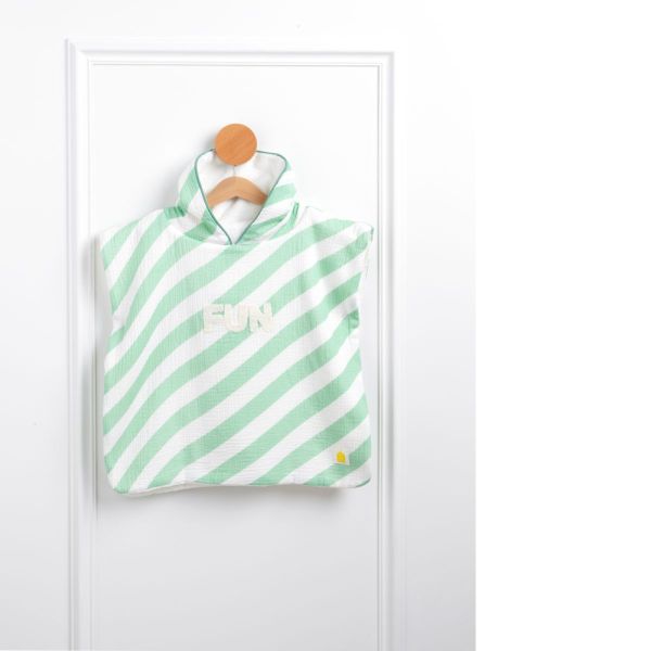 Poncho de bain vert