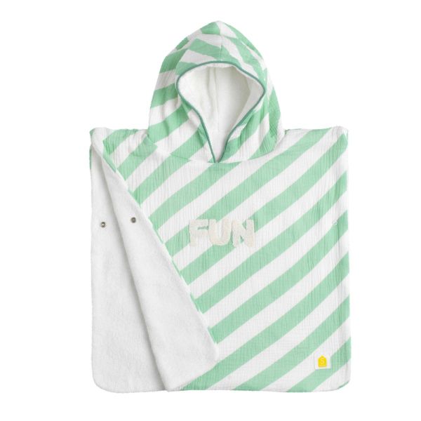 Poncho de bain vert