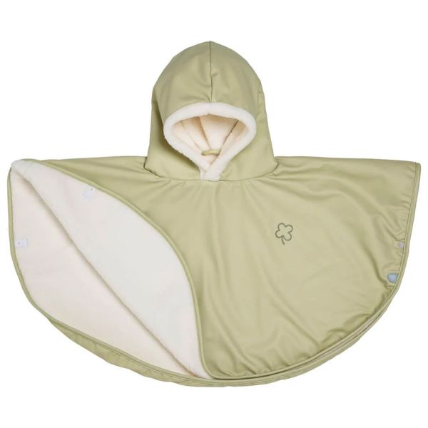 Poncho bébé - Tilleul trèfle