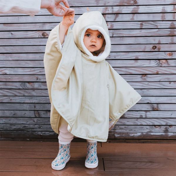 Poncho bébé - Tilleul trèfle
