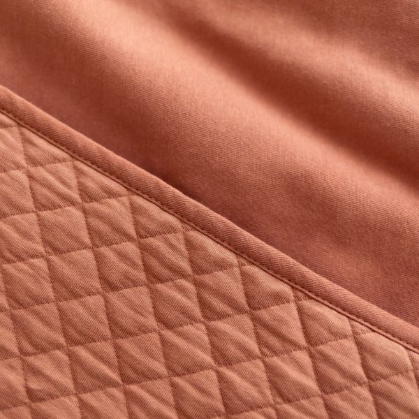 Poncho chaud de voyage Pady quilted jersey Brick
