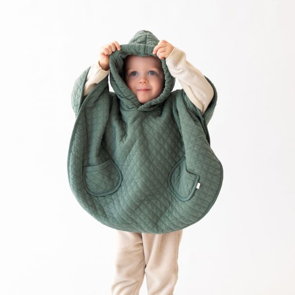 Poncho chaud de voyage Pady quilted jersey Vert