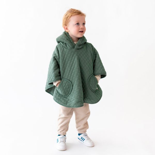 Poncho chaud de voyage Pady quilted jersey Vert