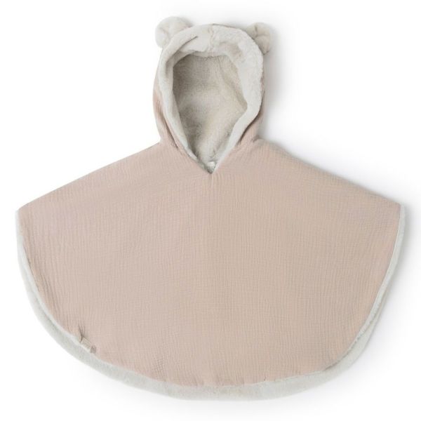 Poncho polair  Teddy Nude powder