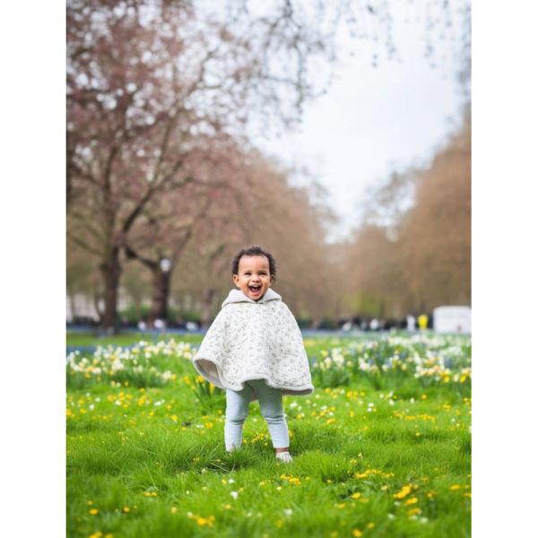 Poncho polair  Teddy Olive bloom