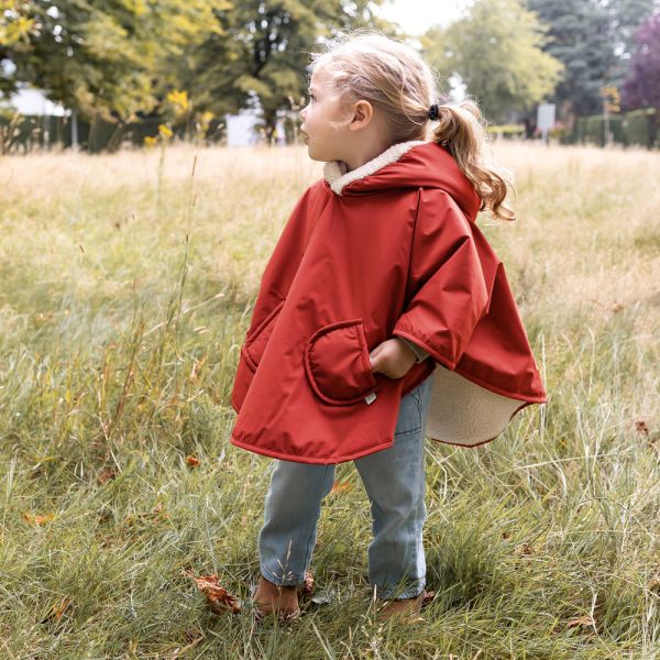 Poncho chaud de voyage imperméable Carmin