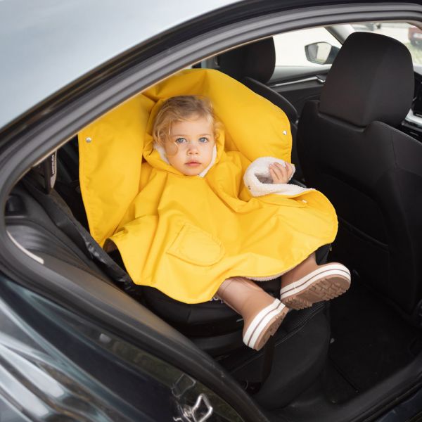 Poncho chaud de voyage imperméable Jaune