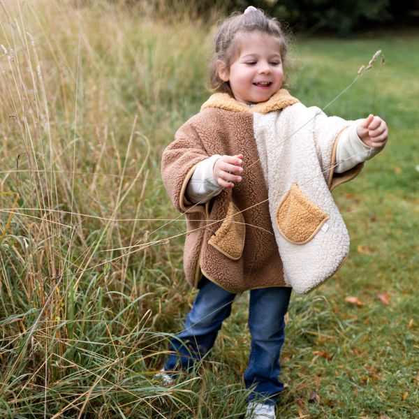 Poncho chaud de voyage Teddy bouclette Muffin