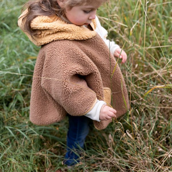 Poncho chaud de voyage Teddy bouclette Muffin