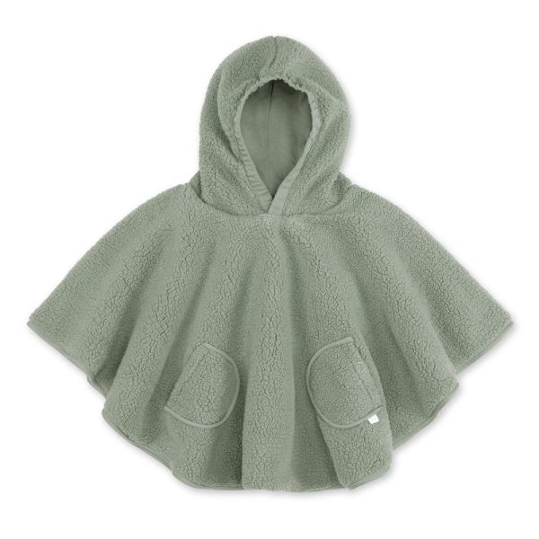 Poncho chaud de voyage Teddy bouclette Kaki