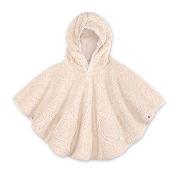 Poncho chaud de voyage Teddy bouclette Ficelle