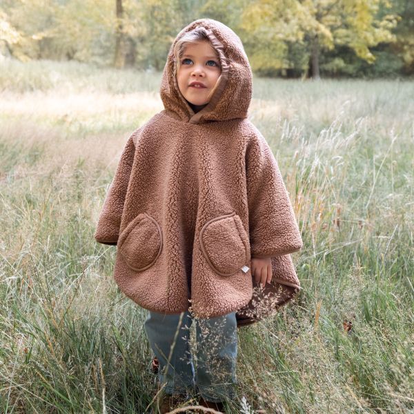 Poncho chaud de voyage Teddy bouclette Muffin