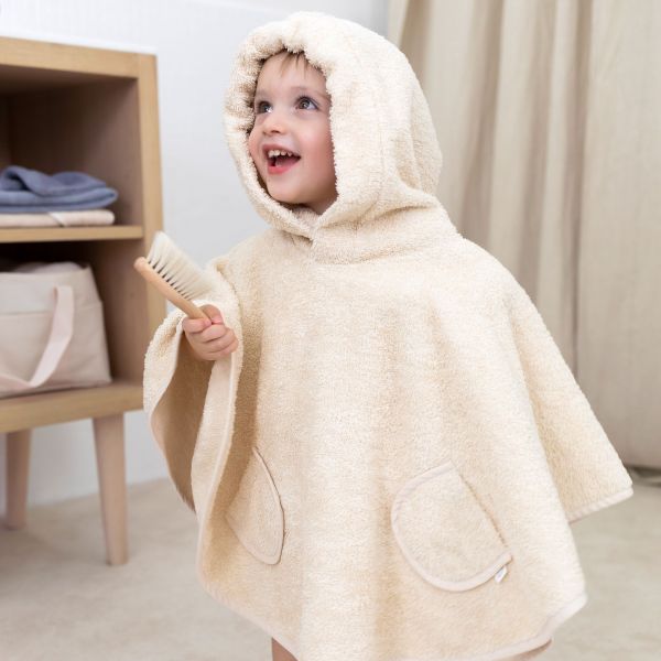 Poncho de bain Terry Crème