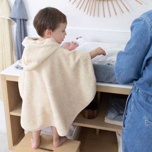 Poncho de bain Terry Crème