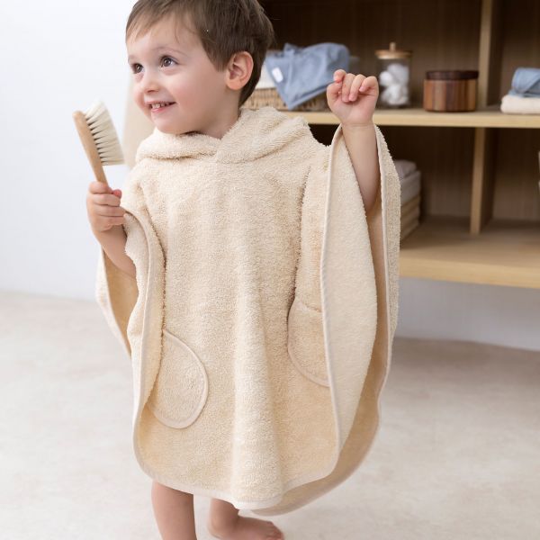 Poncho de bain Terry Crème