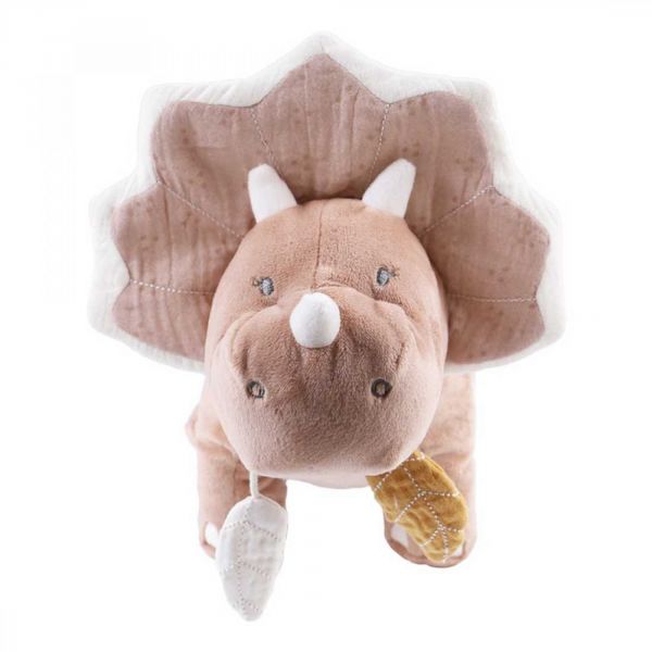 Peluche d'activités tricératops Popsie rose 40 cm