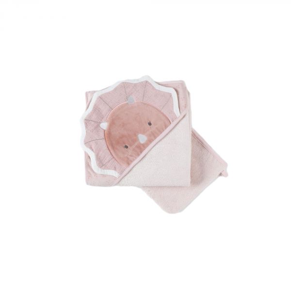 Set de bain absorbant en éponge rose Popsie Gigi et Louli