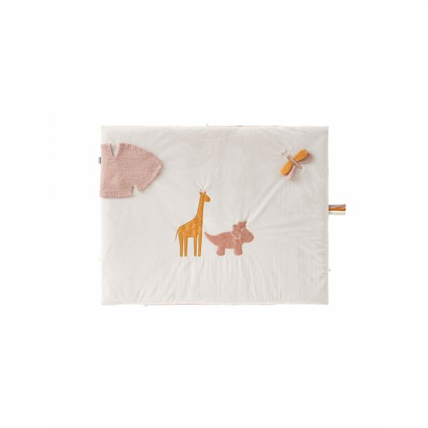 Tapis de parc 75x95 cm Popsie Gigi et Louli en veloudoux écru