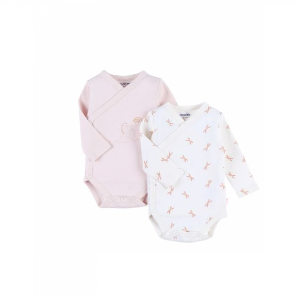 Lot de 2 bodies coton bio manches longues prématuré - Popsie