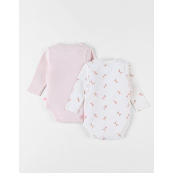 Lot de 2 bodies coton bio manches longues prématuré - Popsie